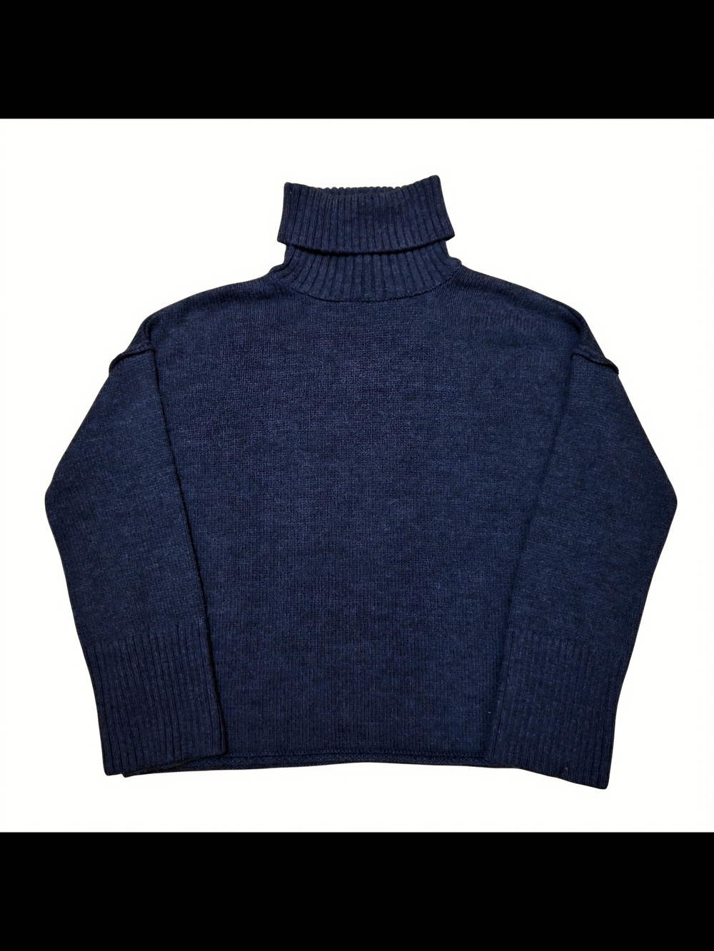 Topshop Women's Charcoal grey Turtleneck Sweater - Size 4